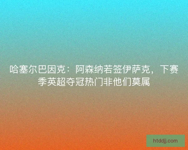 哈塞尔巴因克：阿森纳若签伊萨克，下赛季英超夺冠热门非他们莫属